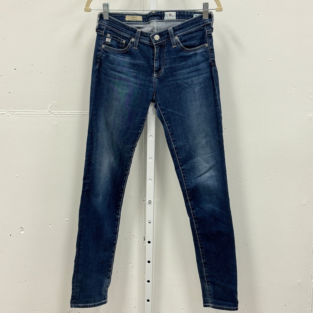 AG Adriano Goldschmied The Stilt Cigarette Leg Jeans Dark Wash Blue 26R Slim Fit